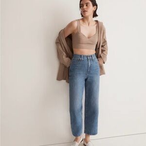 Madewell Perfect Vintage Cropped Wide Leg Jeans in Cresslow Wash 28P